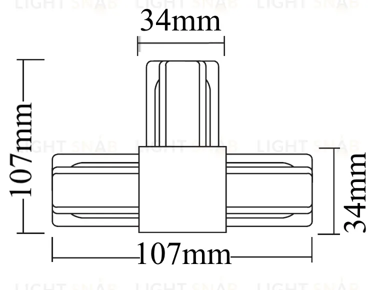 Коннектор T-образный Crystal Lux CLT 0.211 08 BL CLT 0.211 08 BL
