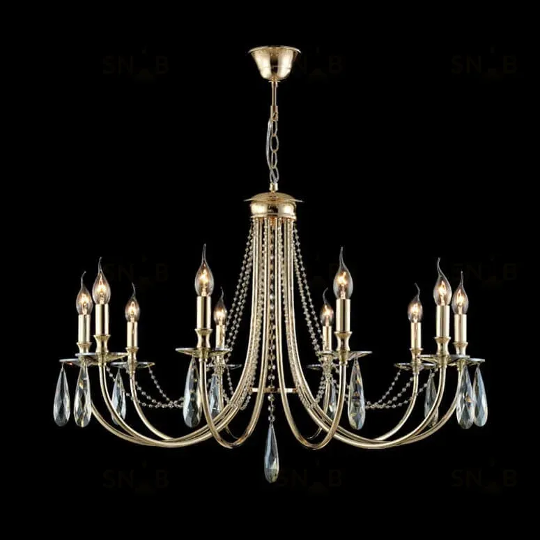 Подвесная люстра Crystal Lux Victoria SP10 Gold/Amber Victoria SP10 Gold/Amber