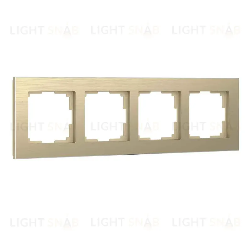 Рамка Werkel Aluminium на 4 поста шампань алюминий W0021711 4690389158162 4690389158162