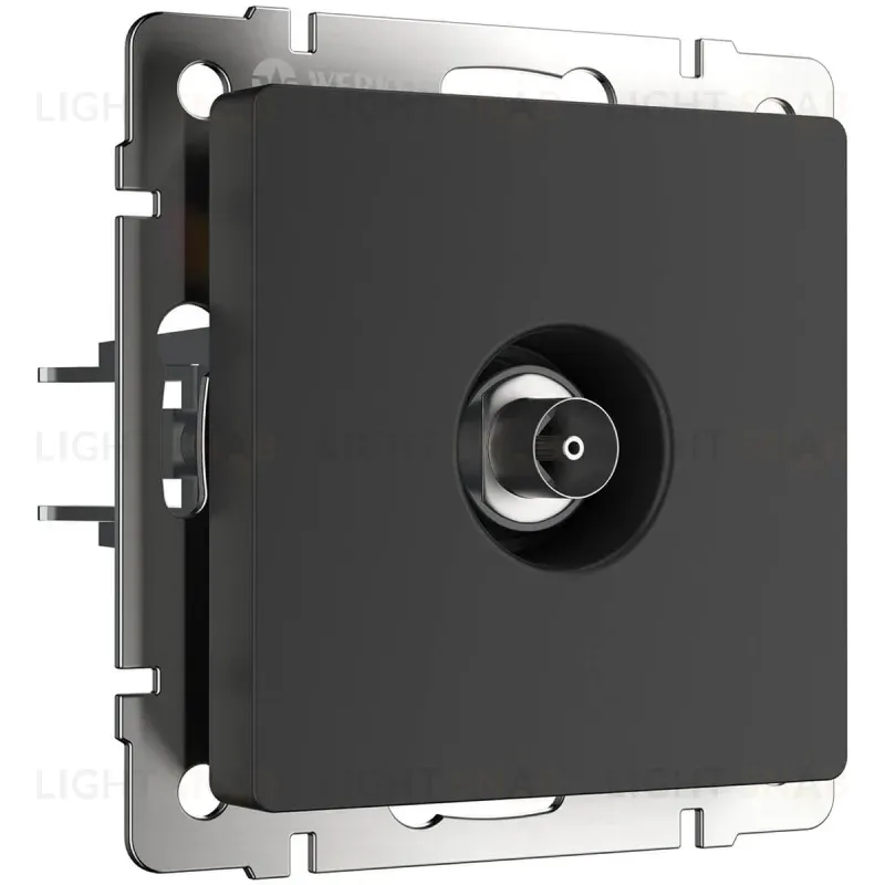 ТВ-розетка Werkel оконечная черный матовый W1183008 4690389157028 4690389157028
