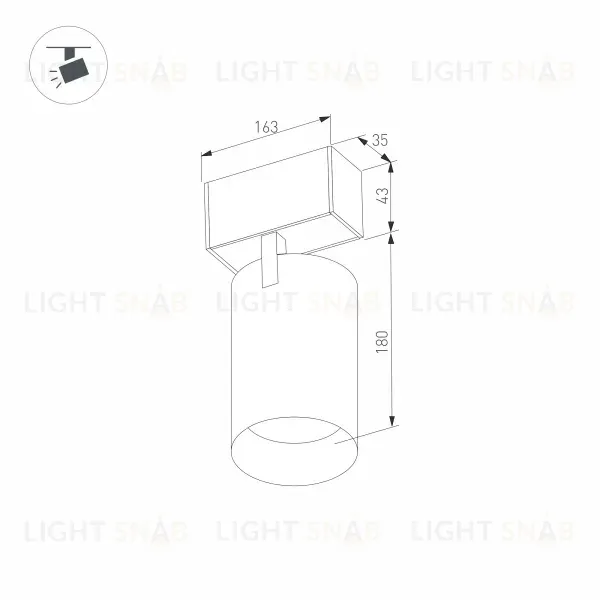 Трековый светодиодный светильник Arlight Mag-Spot-45-R65-18W Warm3000 033087 033087