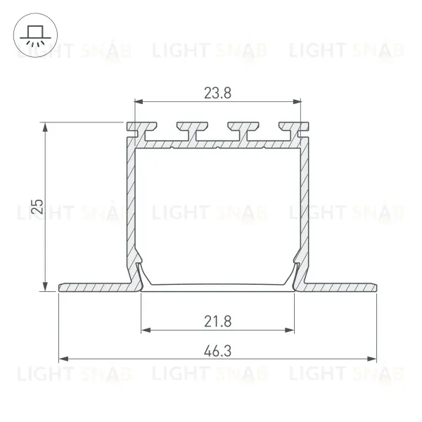 Профиль Arlight PLS-Lock-H25-FM-2000 White 033134 033134