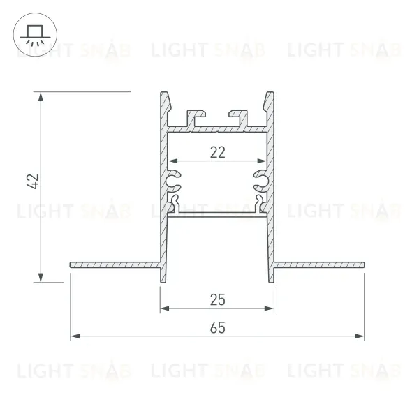 Профиль Arlight SL-Comfort22-Fantom-2000 Anod 033275 033275