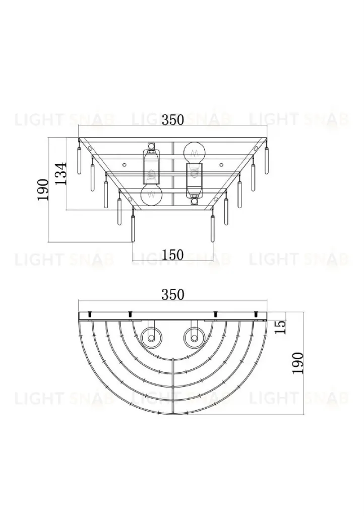 Настенный светильник Maytoni Mazzo MOD130WL-02G MOD130WL-02G