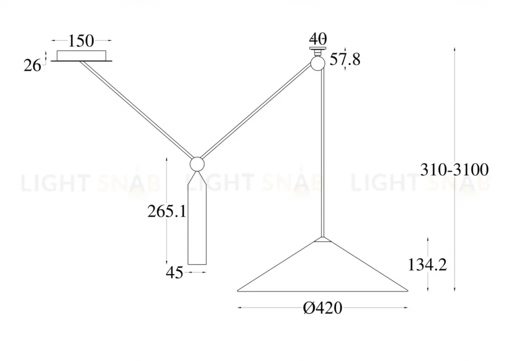 Подвесной светильник Maytoni Technical Peso P080PL-01B P080PL-01B
