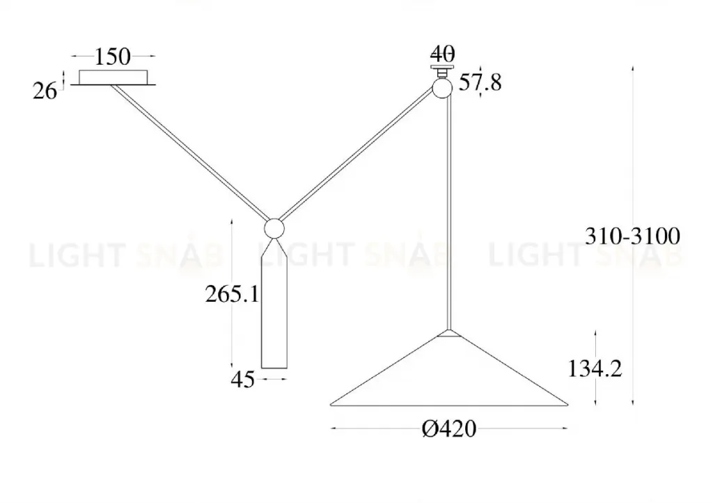 Подвесной светильник Maytoni Technical Peso P080PL-01W P080PL-01W