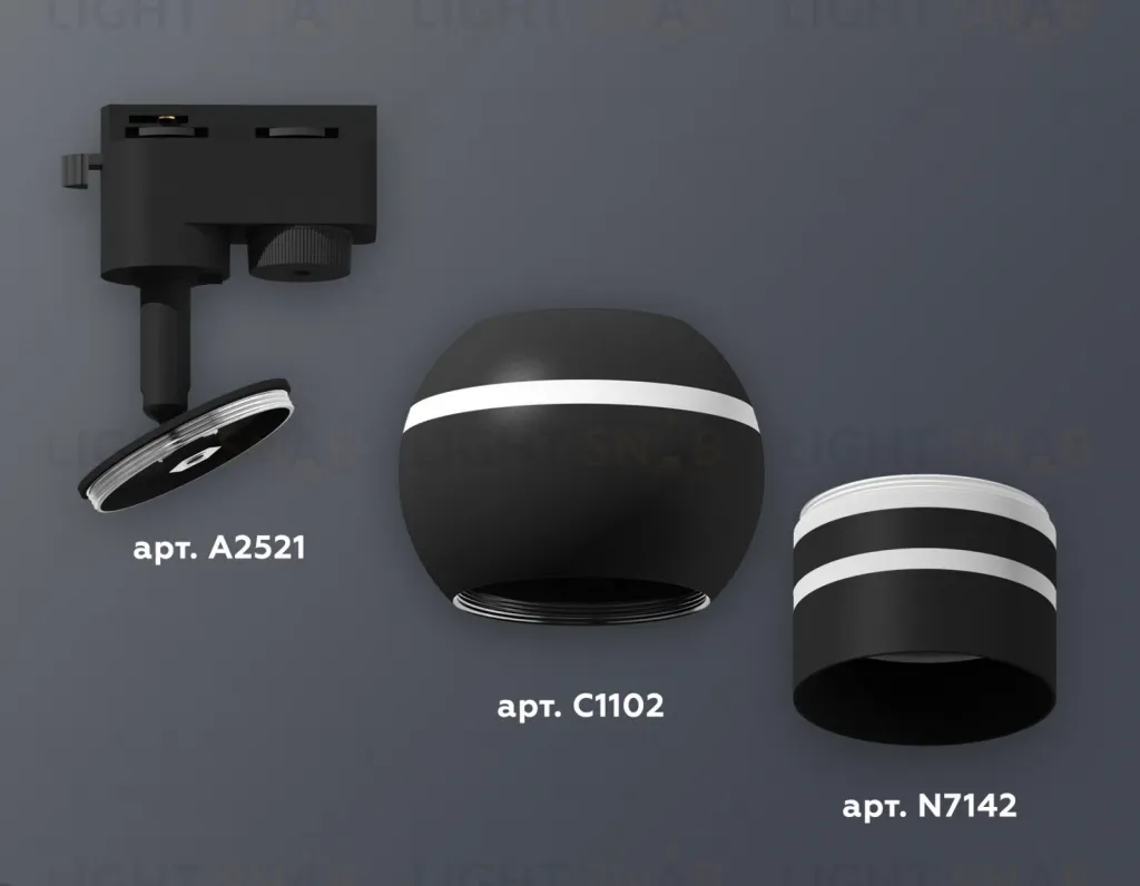 Трековый однофазный светильник с подсветкой Ambrella Light Track System XT1102065 (A2521, C1102, N7142) XT1102065