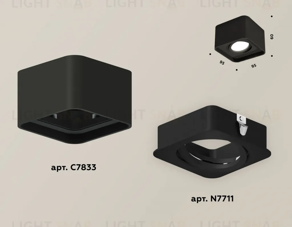 Накладной светильник Ambrella Light Techno XS7833010 (C7833, N7711) XS7833010