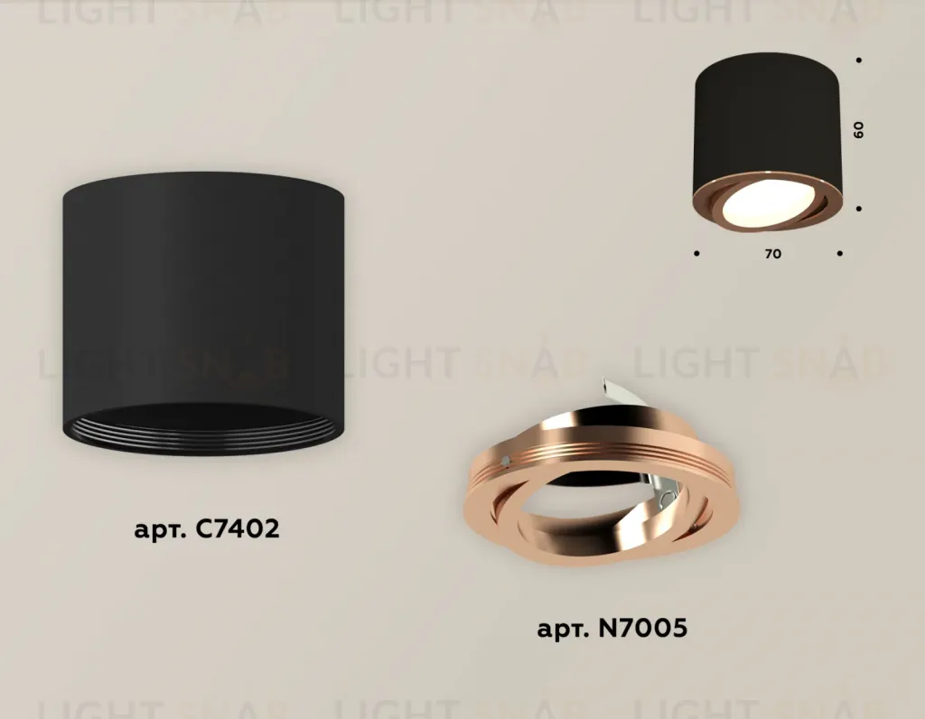 Накладной поворотный светильник Ambrella Light Techno XS7402004 (C7402, N7005) XS7402004