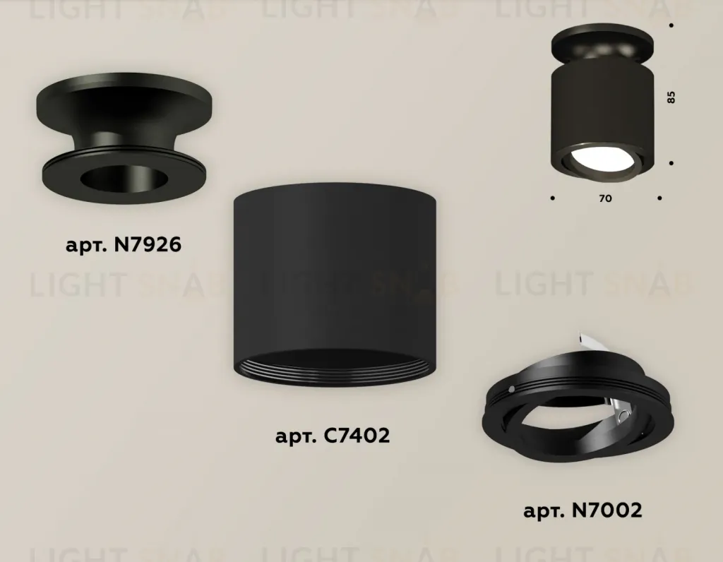 Накладной поворотный светильник Ambrella Light Techno XS7402060 (N7926, C7402, N7002) XS7402060