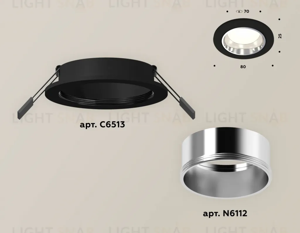 Встраиваемый светильник Ambrella Light Techno XC6513003 (C6513, N6112) XC6513003