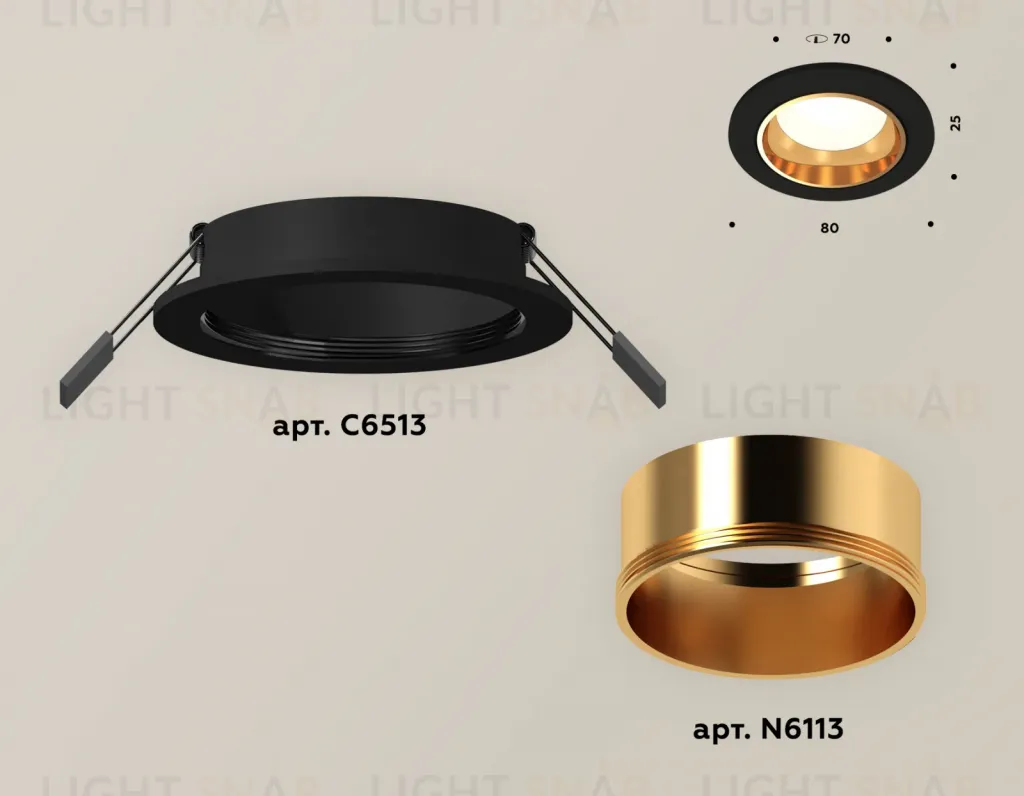 Встраиваемый светильник Ambrella Light Techno XC6513004 (C6513, N6113) XC6513004