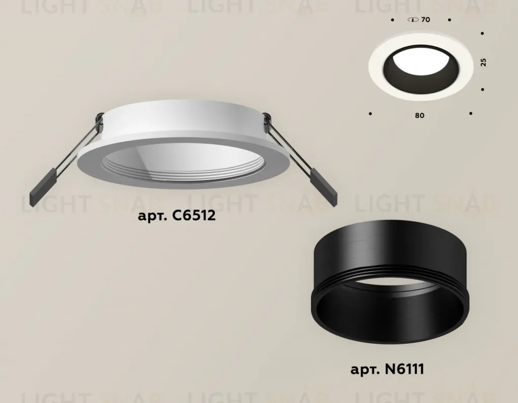Встраиваемый светильник Ambrella Light Techno XC6512002 (C6512, N6111) XC6512002