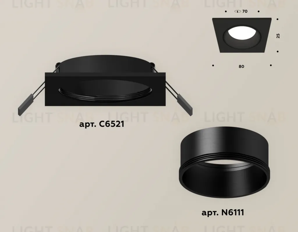 Встраиваемый светильник Ambrella Light Techno XC6521002 (C6521, N6111) XC6521002