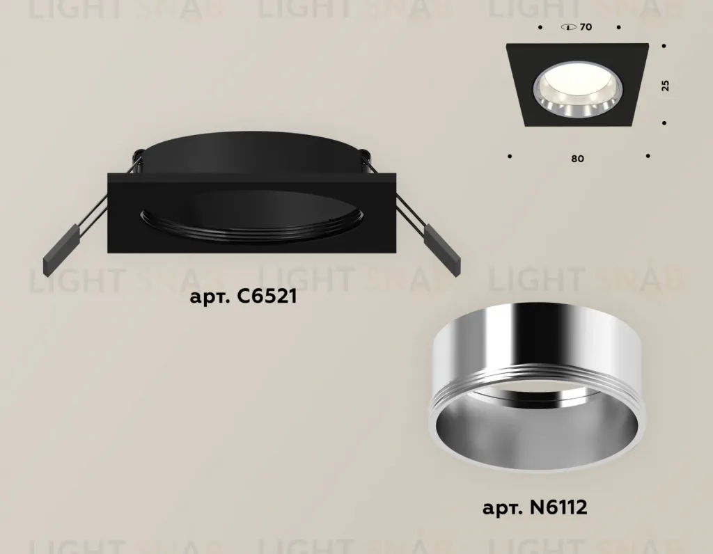 Встраиваемый светильник Ambrella Light Techno XC6521003 (C6521, N6112) XC6521003