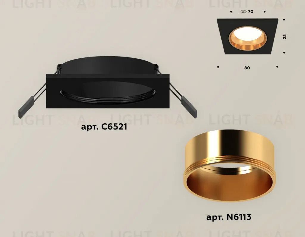 Встраиваемый светильник Ambrella Light Techno XC6521004 (C6521, N6113) XC6521004