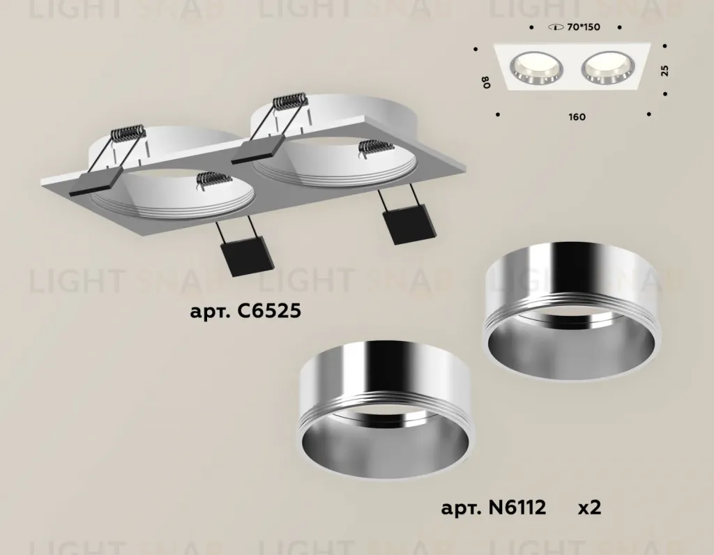 Встраиваемый светильник Ambrella Light Techno XC6525003 (C6525, N6112) XC6525003