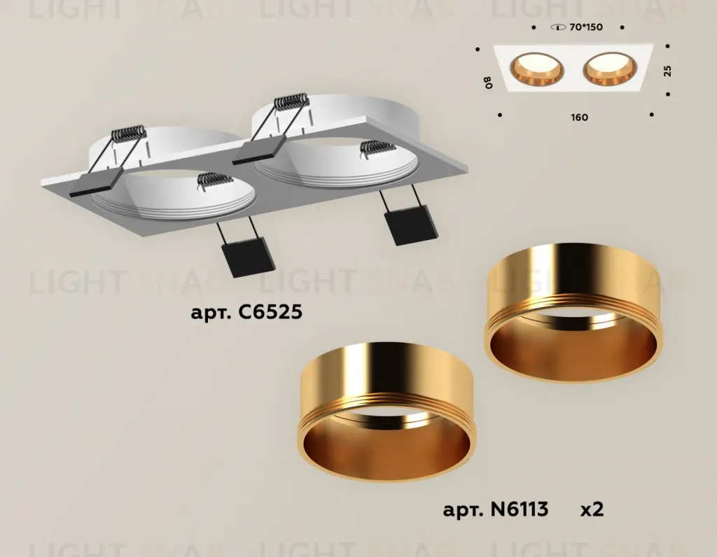 Встраиваемый светильник Ambrella Light Techno XC6525004 (C6525, N6113) XC6525004