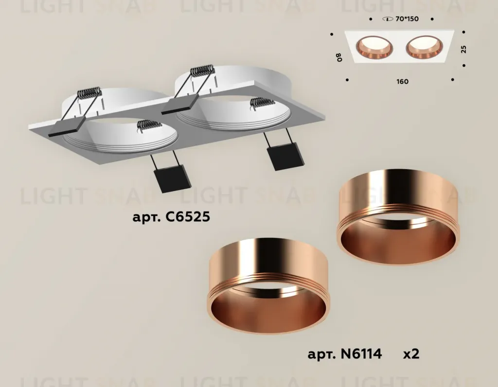 Встраиваемый светильник Ambrella Light Techno XC6525005 (C6525, N6114) XC6525005