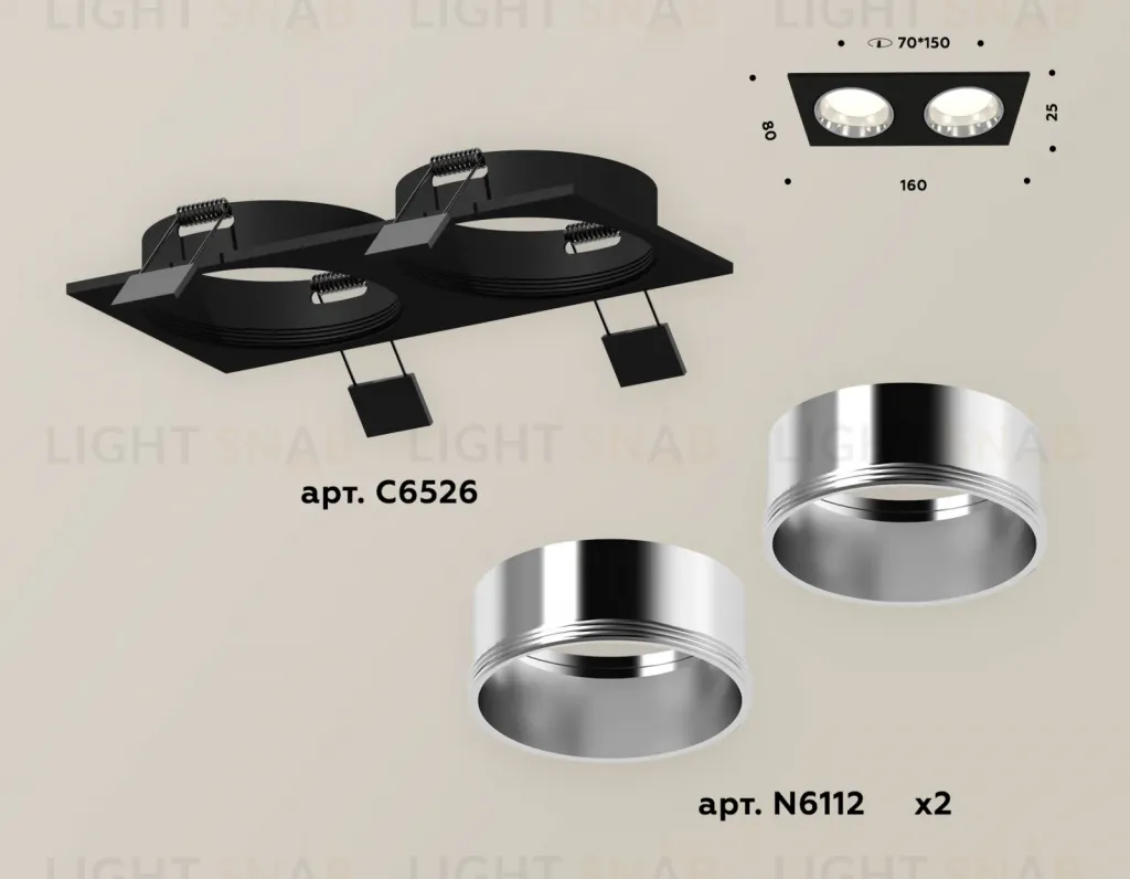 Встраиваемый светильник Ambrella Light Techno XC6526003 (C6526, N6112) XC6526003