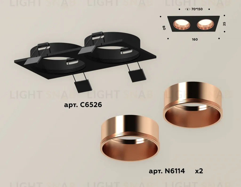 Встраиваемый светильник Ambrella Light Techno XC6526005 (C6526, N6114) XC6526005