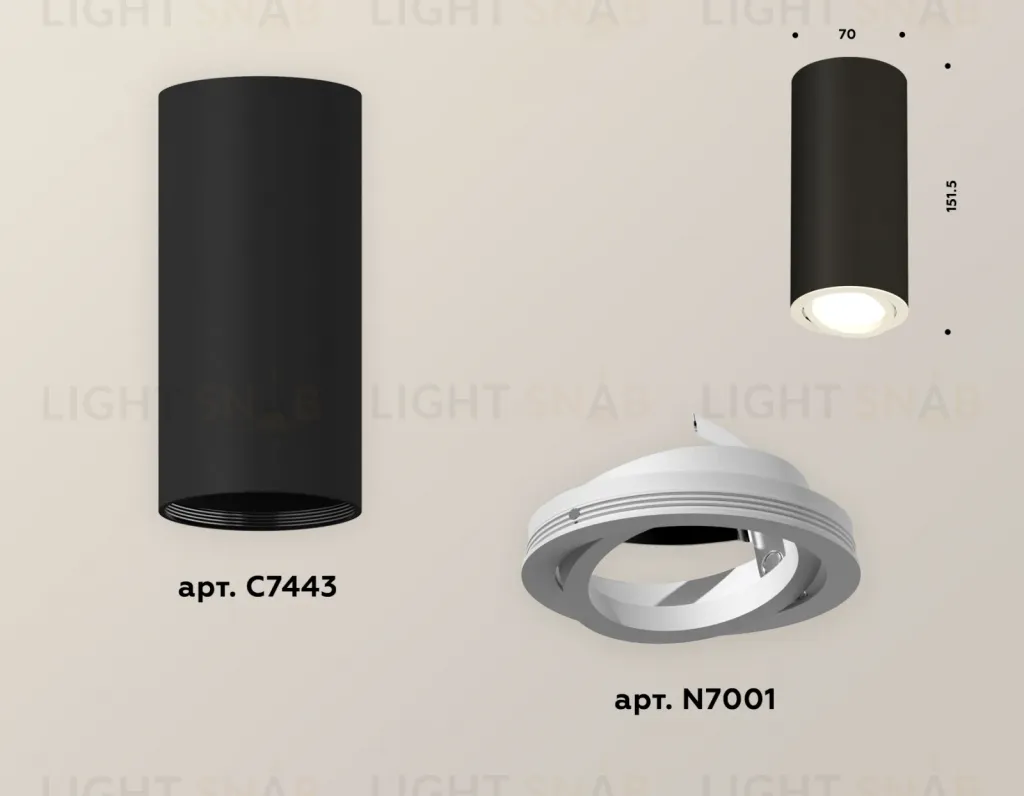 Накладной поворотный светильник Ambrella Light Techno XS7443001 (C7443, N7001) XS7443001