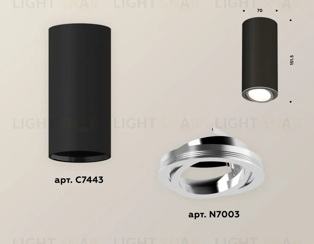 Накладной поворотный светильник Ambrella Light Techno XS7443003 (C7443, N7003) XS7443003