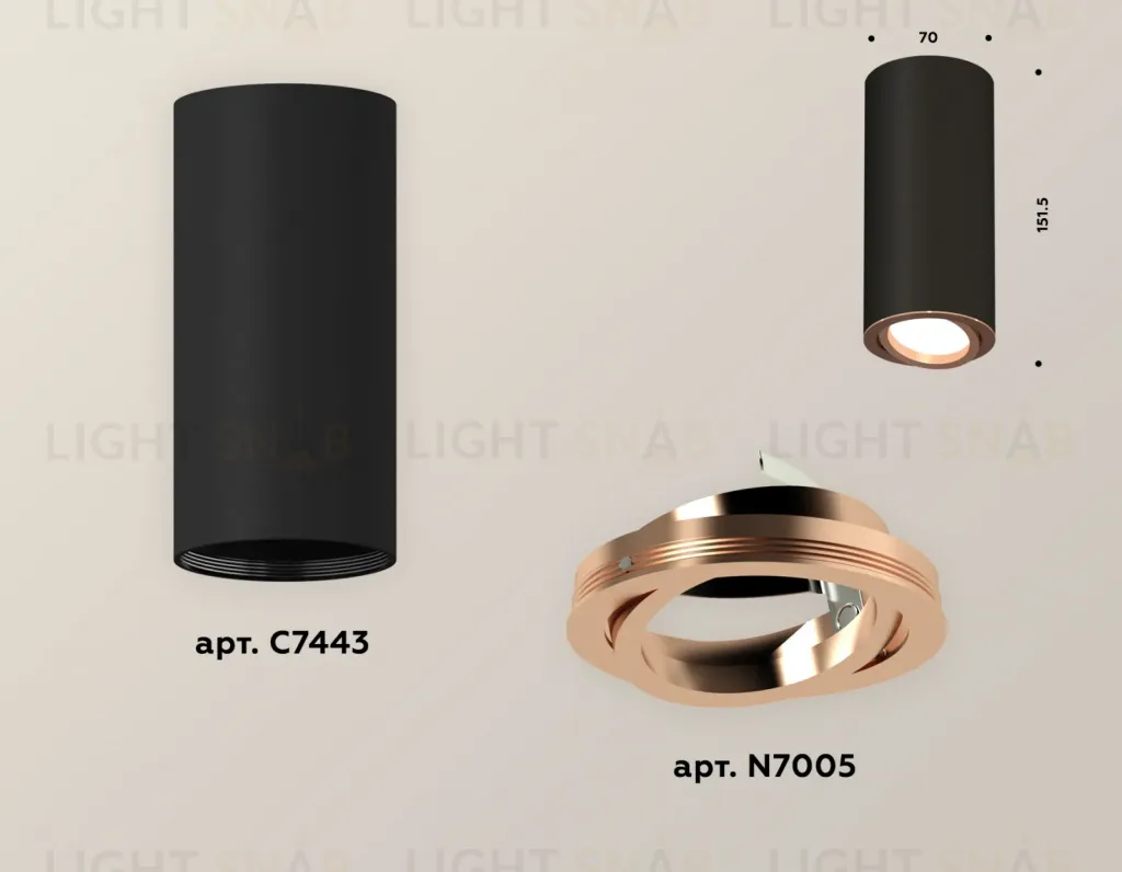 Накладной поворотный светильник Ambrella Light Techno XS7443005 (C7443, N7005) XS7443005