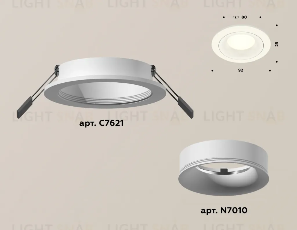 Встраиваемый светильник Ambrella Light Techno XC7621001 (C7621, N7010) XC7621001