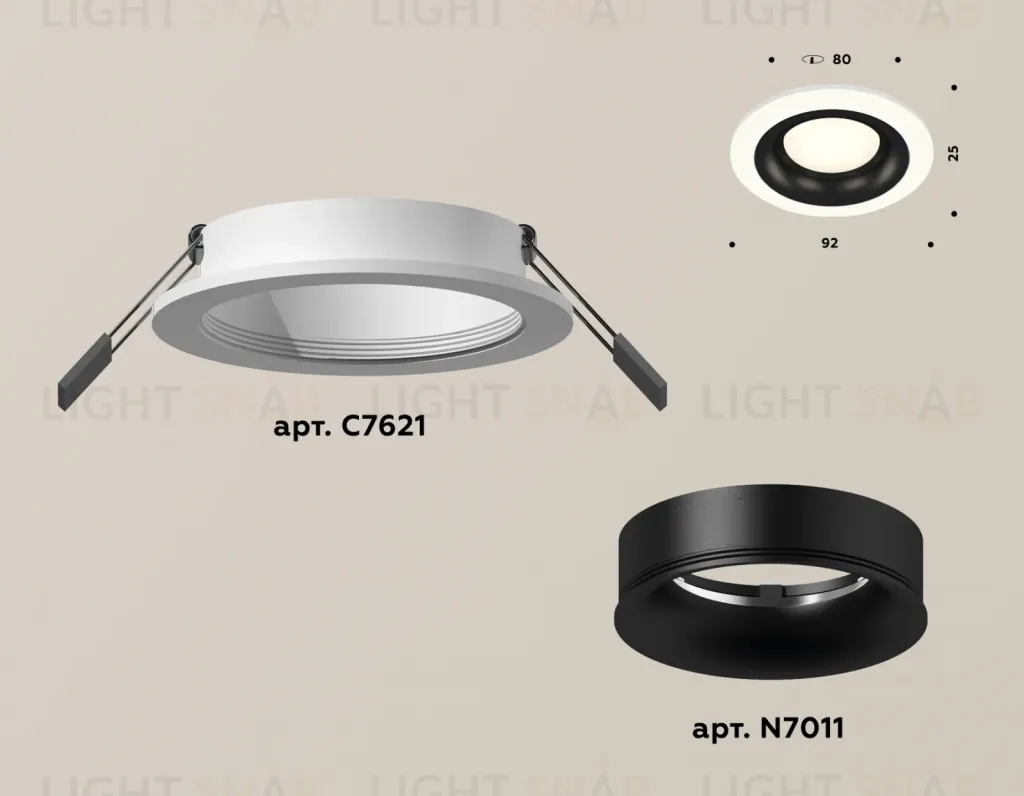 Встраиваемый светильник Ambrella Light Techno XC7621002 (C7621, N7011) XC7621002