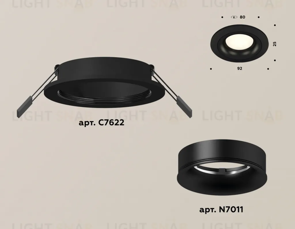 Встраиваемый светильник Ambrella Light Techno XC7622002 (C7622, N7011) XC7622002