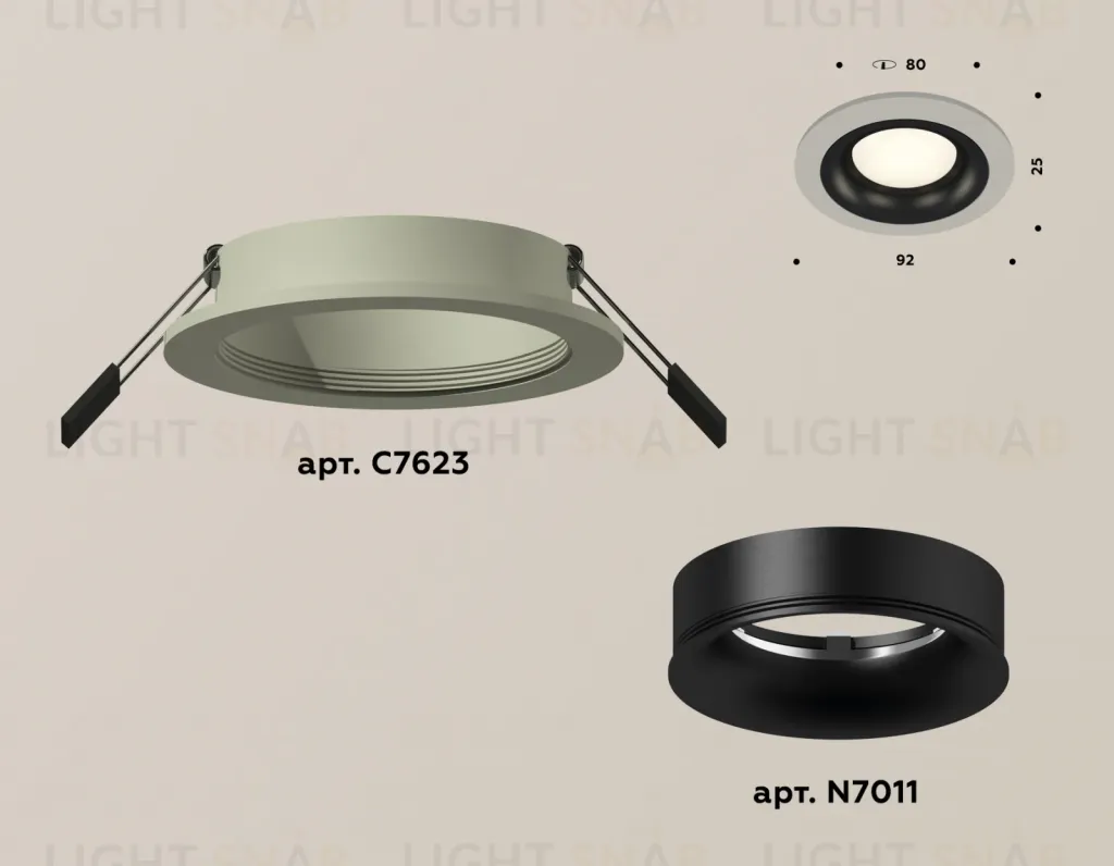 Встраиваемый светильник Ambrella Light Techno XC7623002 (C7623, N7011) XC7623002