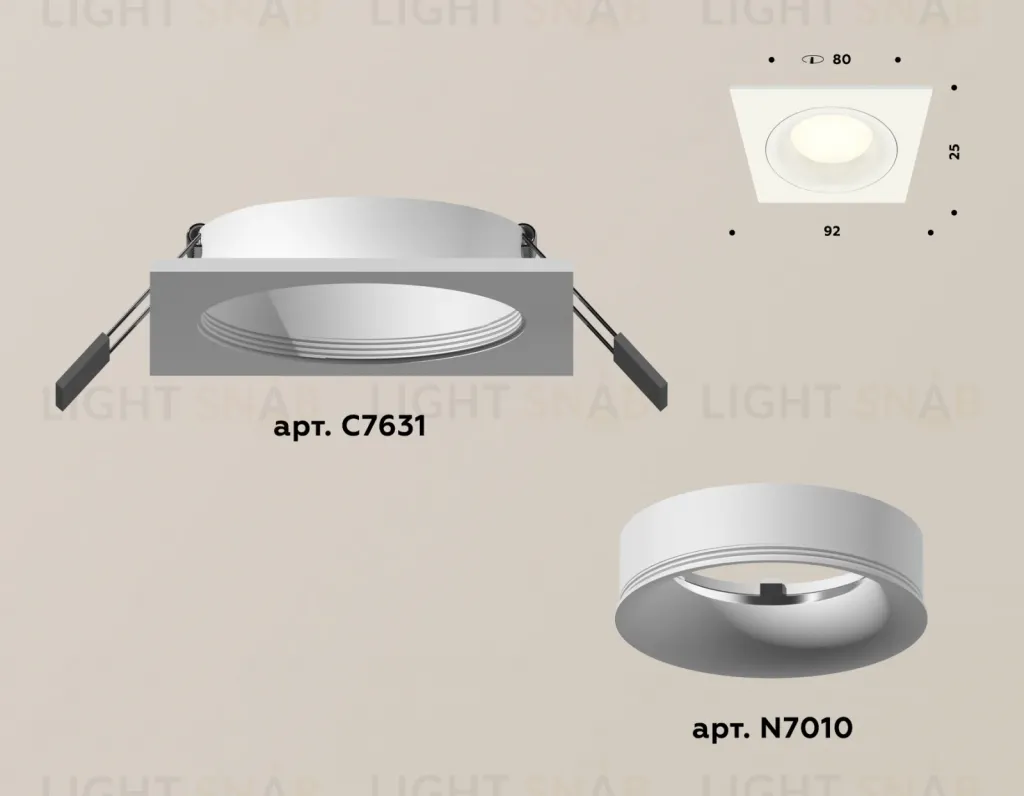 Встраиваемый светильник Ambrella Light Techno XC7631001 (C7631, N7010) XC7631001