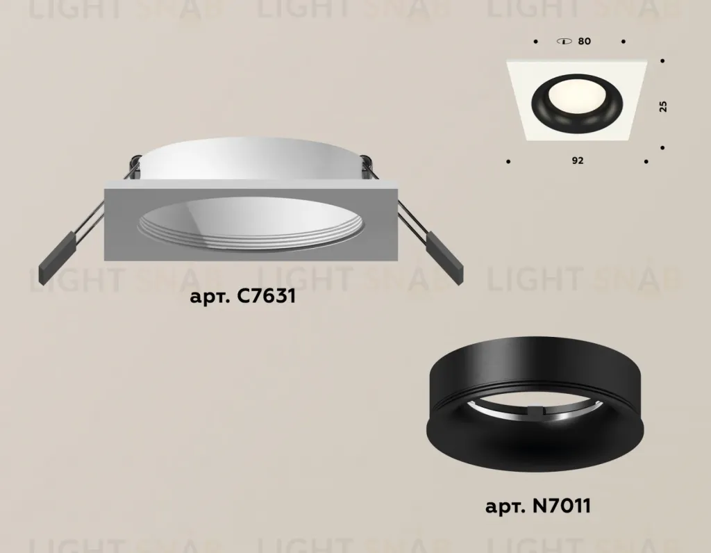 Встраиваемый светильник Ambrella Light Techno XC7631002 (C7631, N7011) XC7631002