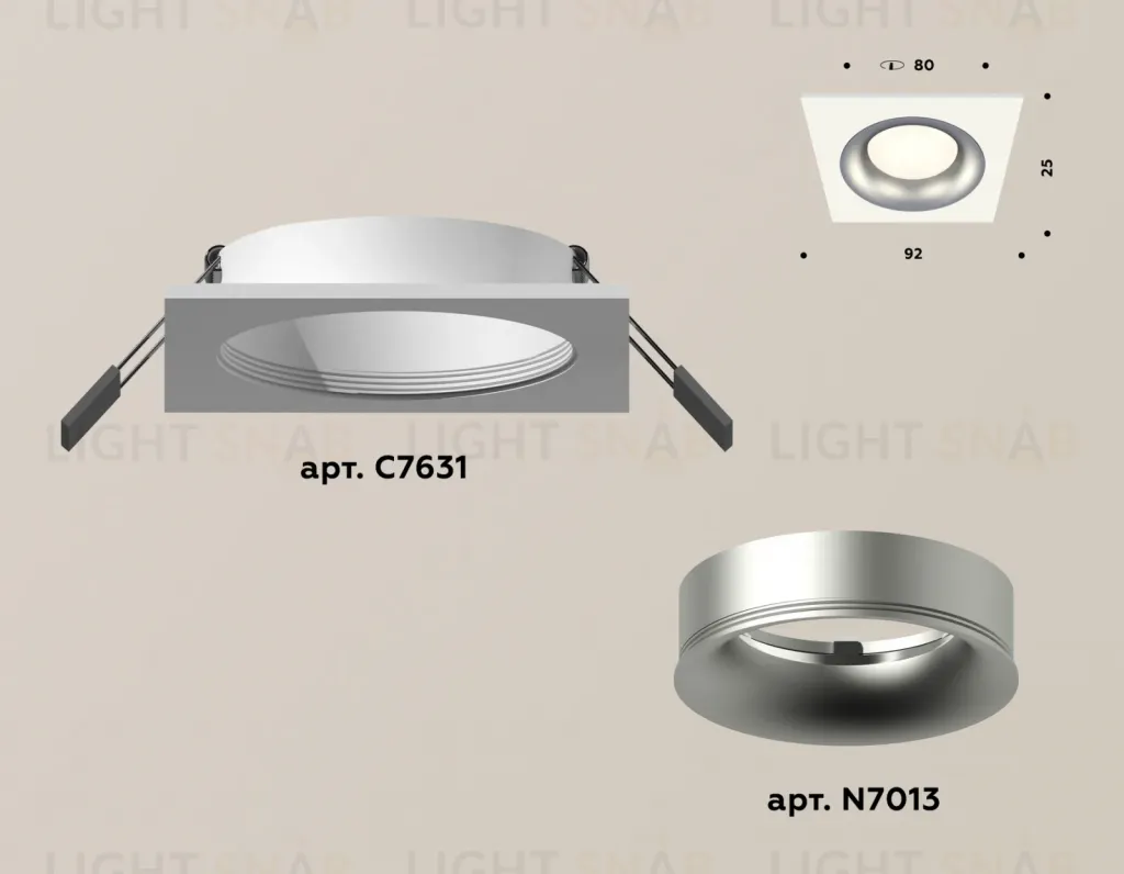Встраиваемый светильник Ambrella Light Techno XC7631004 (C7631, N7013) XC7631004
