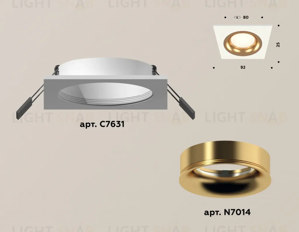 Встраиваемый светильник Ambrella Light Techno XC7631005 (C7631, N7014) XC7631005