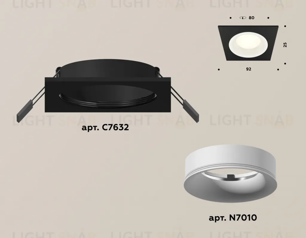 Встраиваемый светильник Ambrella Light Techno XC7632001 (C7632, N7010) XC7632001