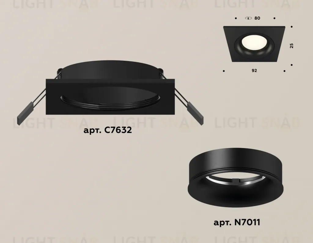 Встраиваемый светильник Ambrella Light Techno XC7632002 (C7632, N7011) XC7632002