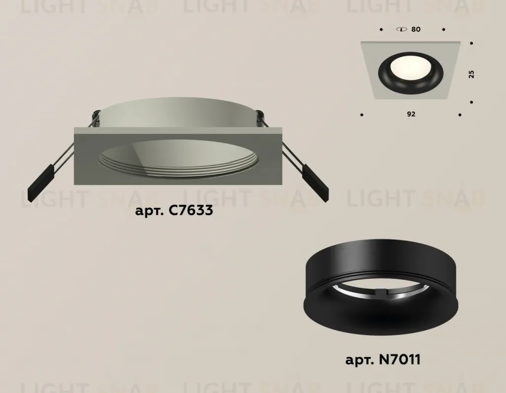 Встраиваемый светильник Ambrella Light Techno XC7633002 (C7633, N7011) XC7633002