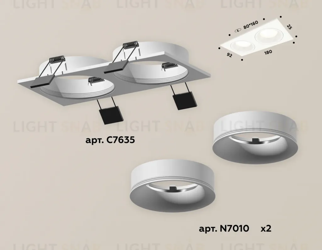 Встраиваемый светильник Ambrella Light Techno XC7635001 (C7635, N7010) XC7635001