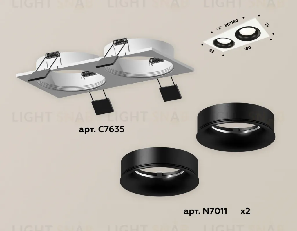 Встраиваемый светильник Ambrella Light Techno XC7635002 (C7635, N7011) XC7635002