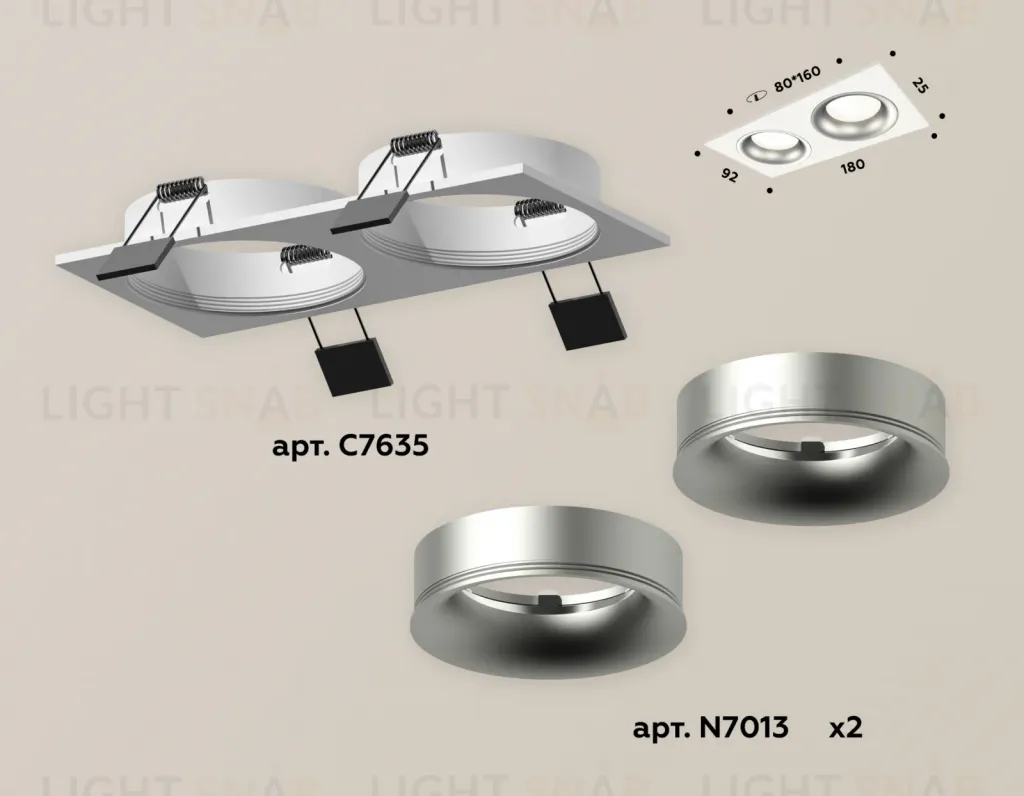 Встраиваемый светильник Ambrella Light Techno XC7635004 (C7635, N7013) XC7635004