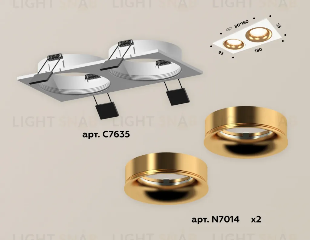 Встраиваемый светильник Ambrella Light Techno XC7635005 (C7635, N7014) XC7635005