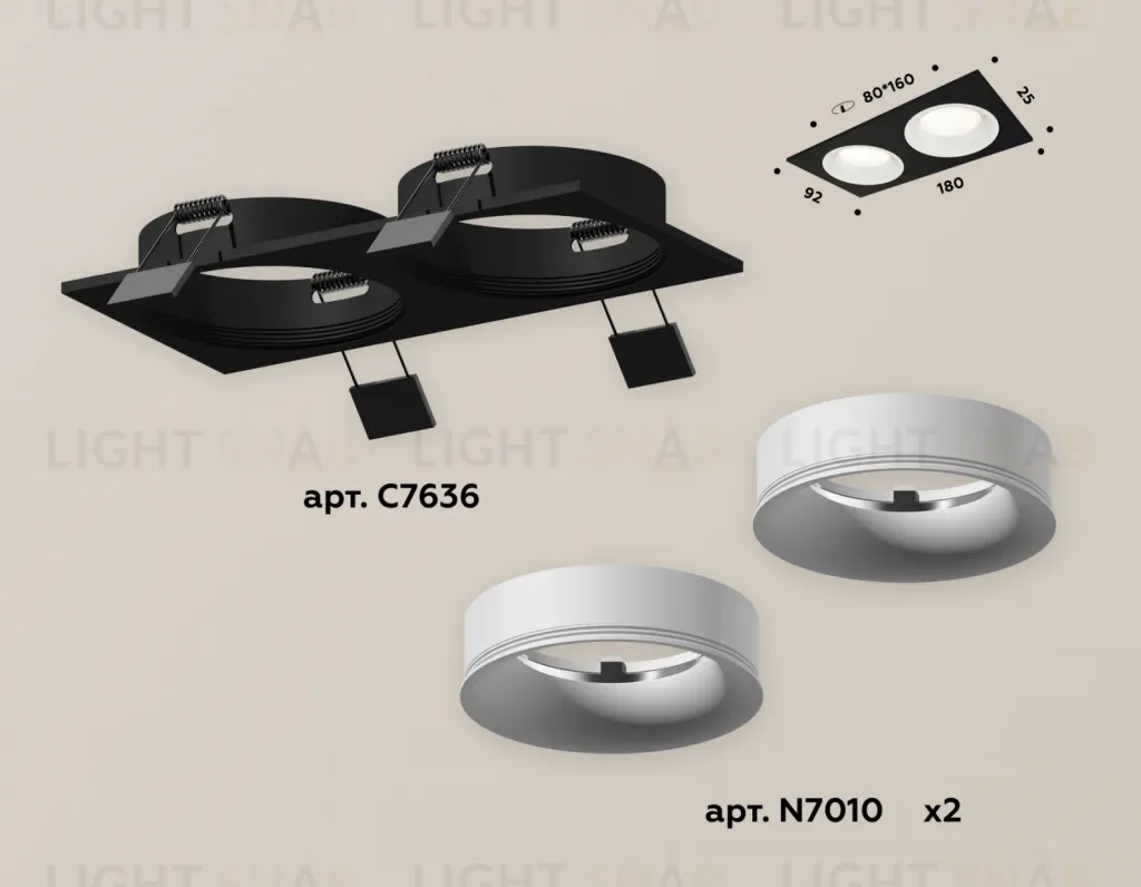 Встраиваемый светильник Ambrella Light Techno XC7636001 (C7636, N7010) XC7636001