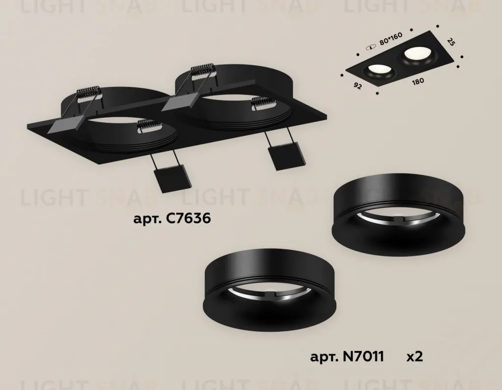Встраиваемый светильник Ambrella Light Techno XC7636002 (C7636, N7011) XC7636002