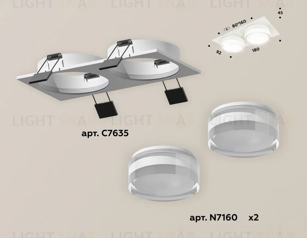 Встраиваемый светильник Ambrella Light Techno XC7635043 (C7635, N7160) XC7635043