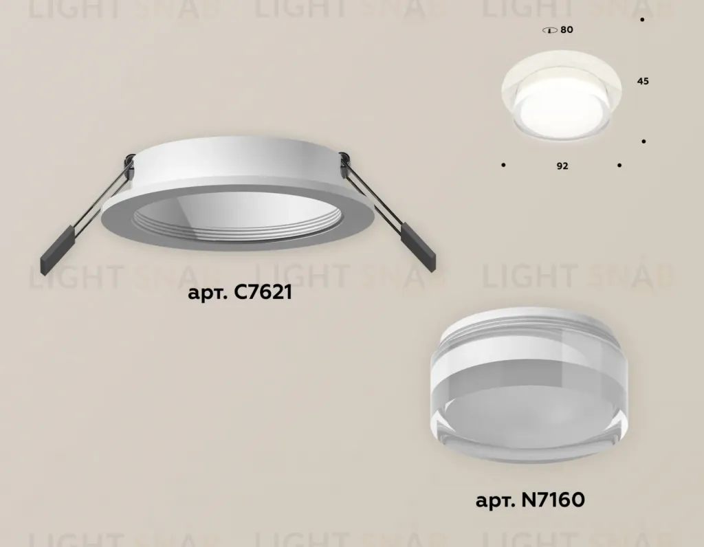 Встраиваемый светильник Ambrella Light Techno XC7621043 (C7621, N7160) XC7621043