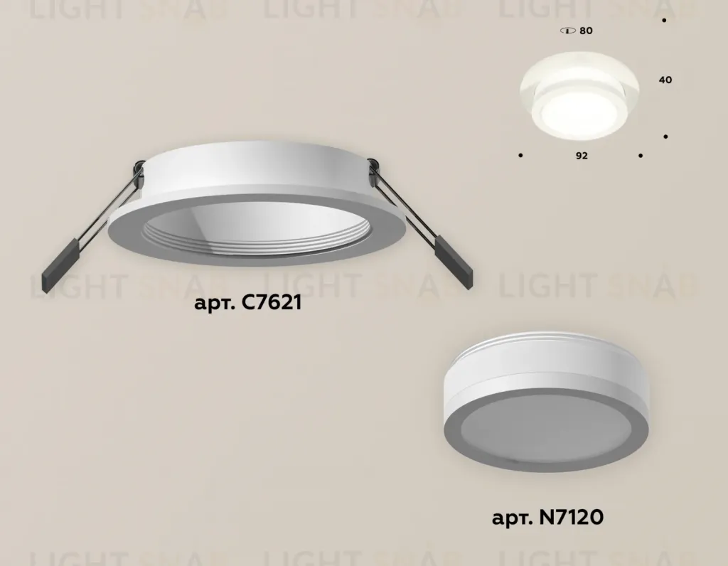 Встраиваемый светильник Ambrella Light Techno XC7621041 (C7621, N7120) XC7621041