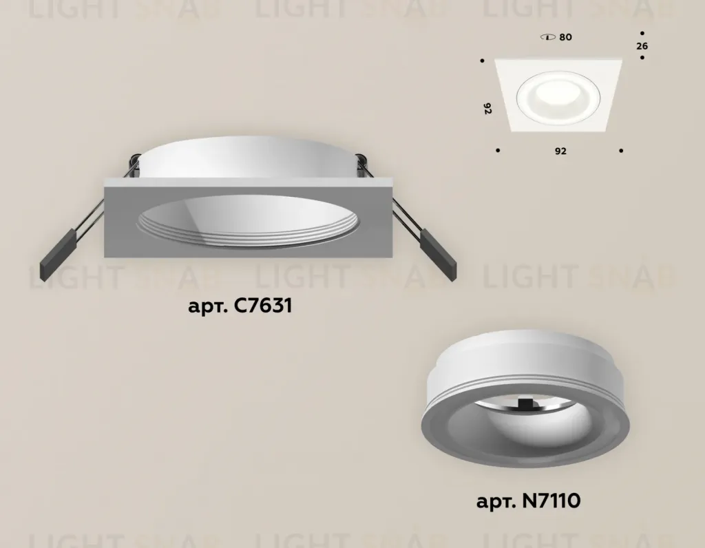Встраиваемый светильник Ambrella Light Techno XC7631040 (C7631, N7110) XC7631040