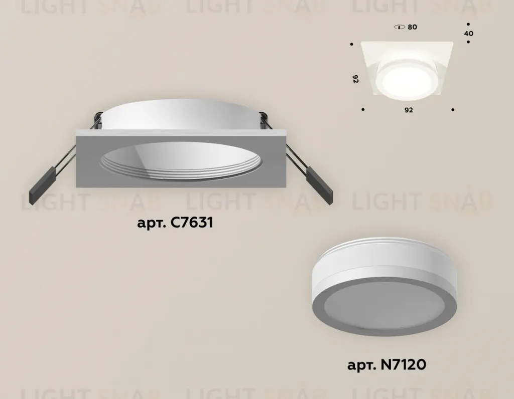Встраиваемый светильник Ambrella Light Techno XC7631041 (C7631, N7120) XC7631041